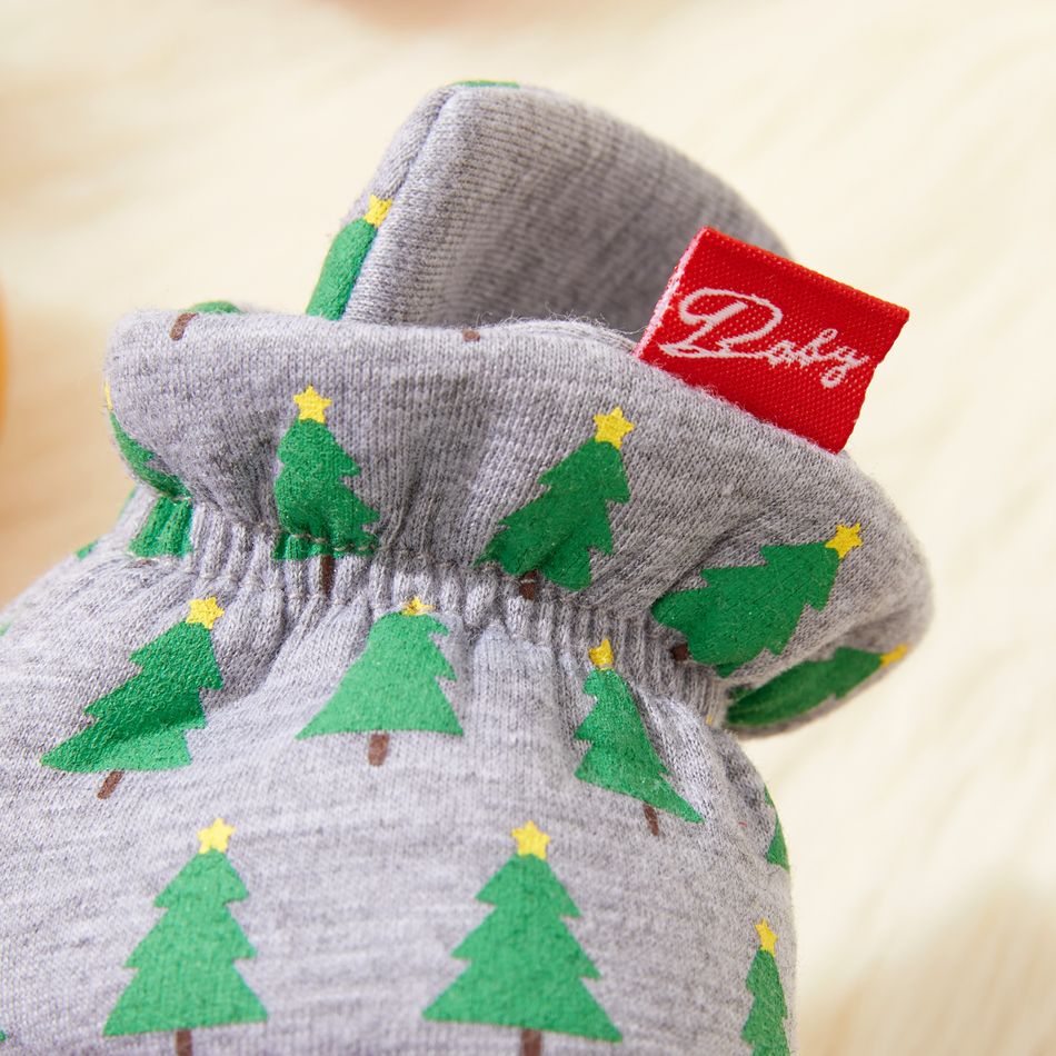 Baby / Toddler Christmas Warm Velcro Closure Prewalker Shoes Green big image 5