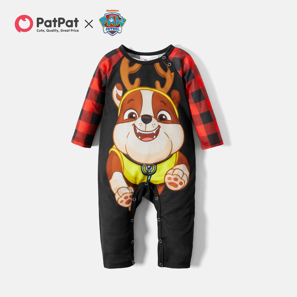 PAW Patrol Christmas Big Graphic Top and Plaid Pants Pajamas Sets(Flame Resistant) Red big image 5