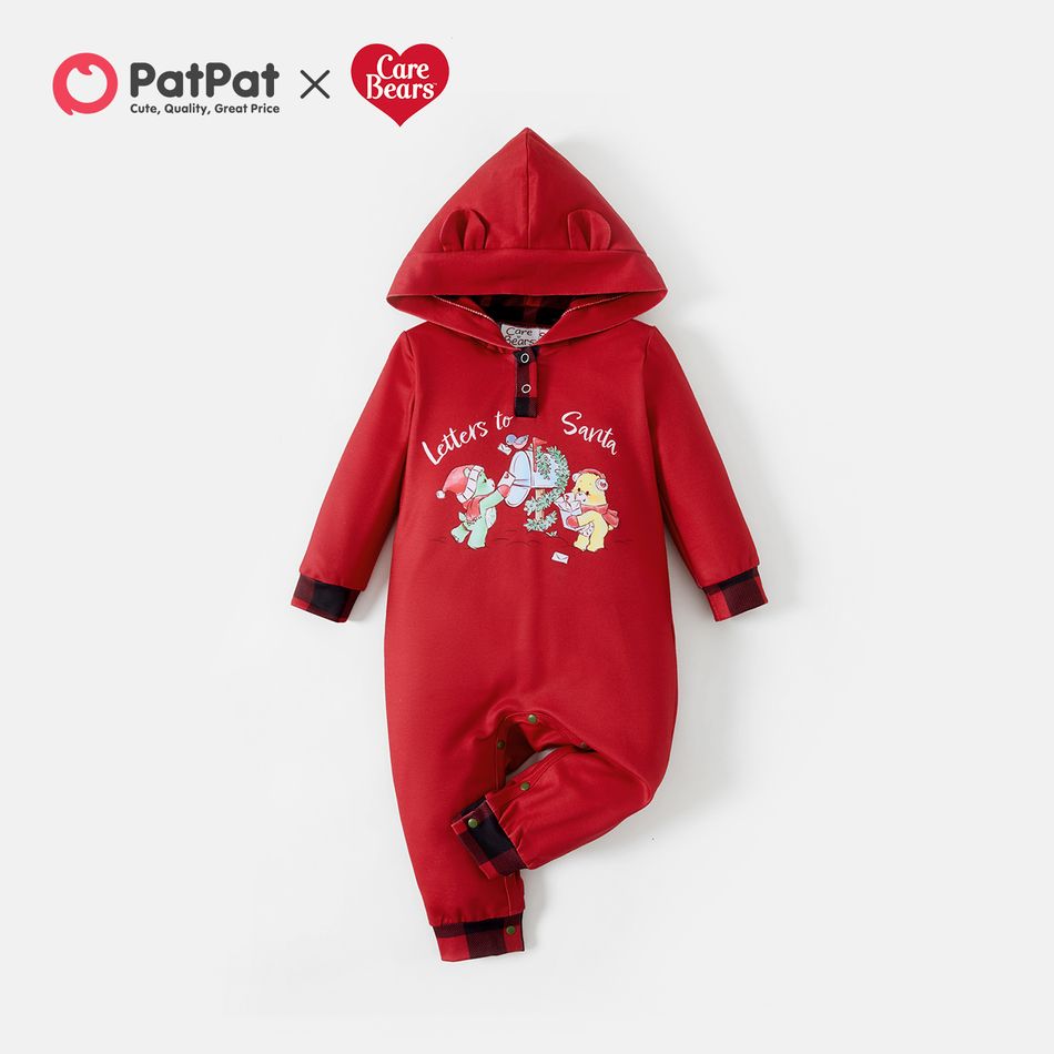 Care Bears Baby Boy/Girl Christmas Hooded Jumpsuit Red
