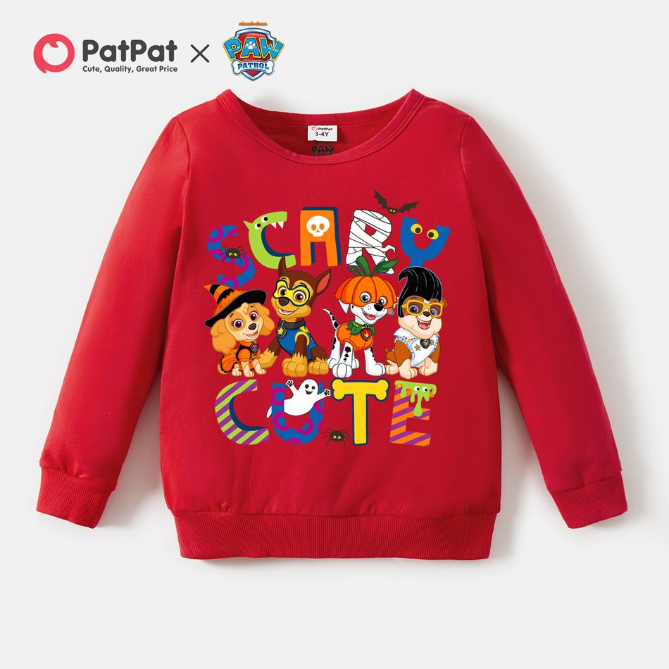PAW Patrol Toddler Boy/Girl Pups Team Halloween 100% Cotton Sweatshirt Red