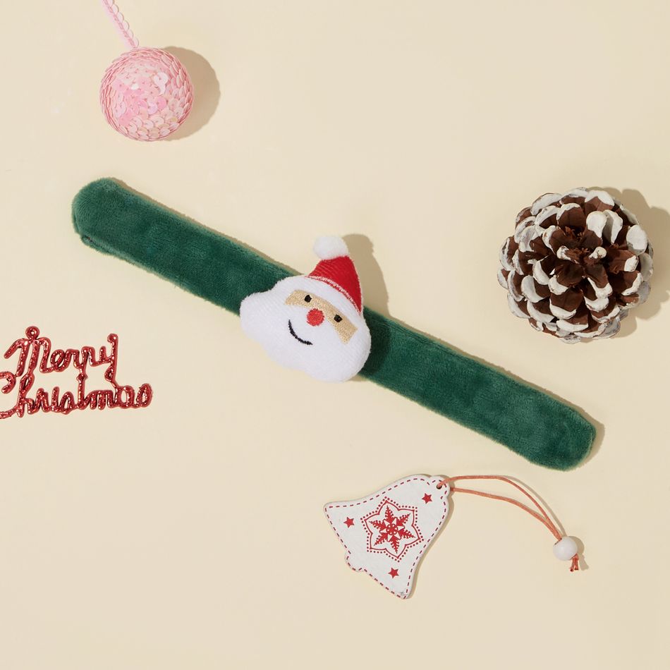 Christmas Slap Bracelets Wristband Pat Circle Handcuff Bracelet for Kids Green