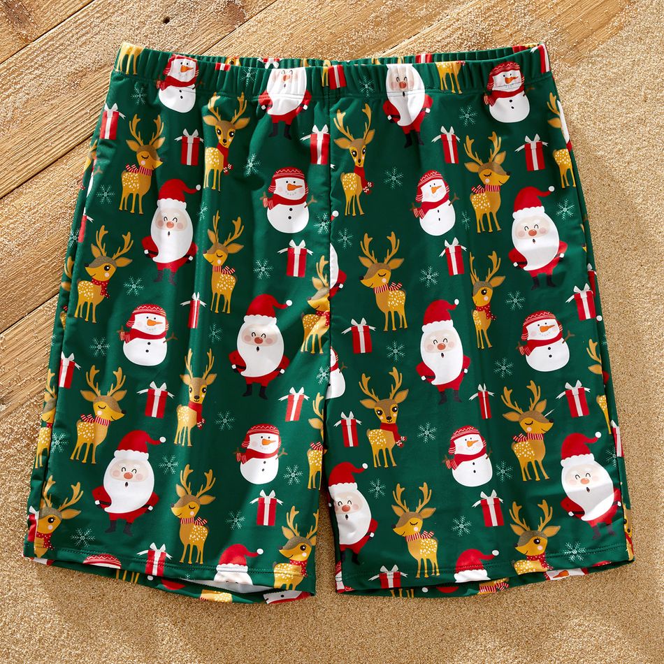 Natal Look de família Conjuntos de roupa para a família Fato de banho Verde big image 7