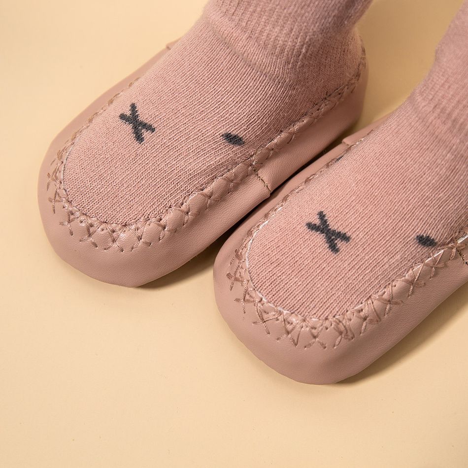 calzini antiscivolo da pavimento jacquard in cartone animato per bambini Rosa Chiaro big image 11