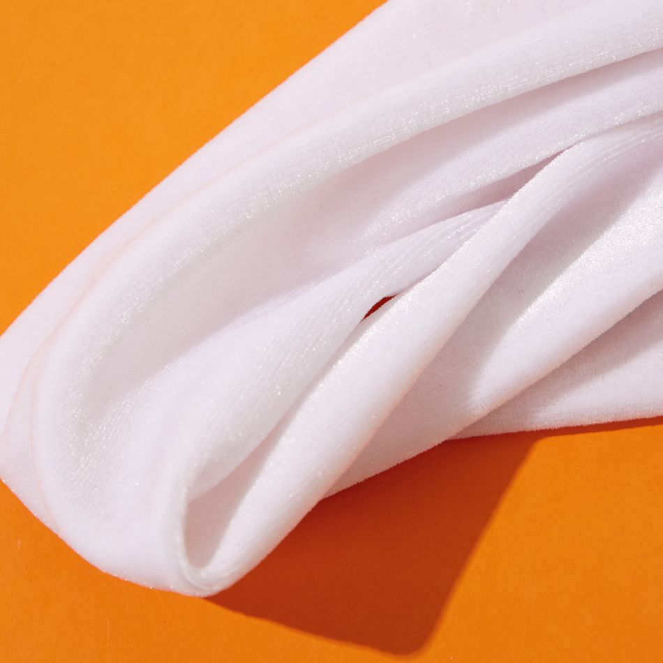 diademas de bowknot de color sólido para niñas Blanco