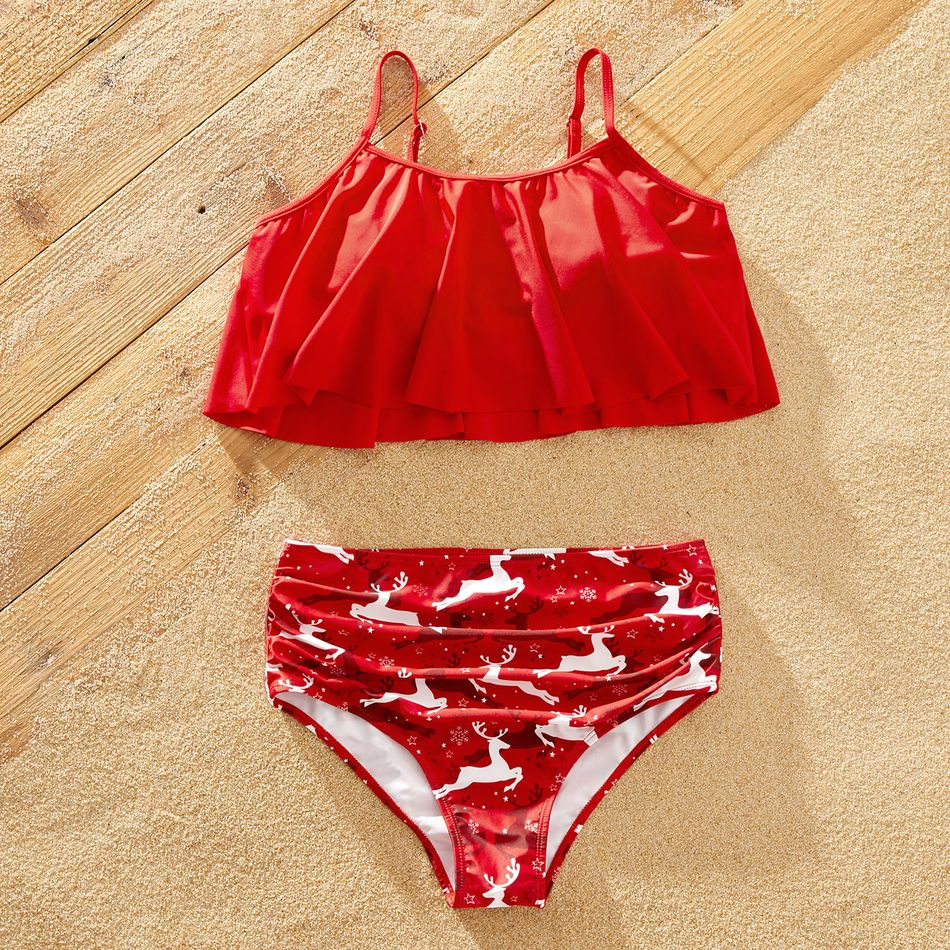 Look de família Conjuntos de roupa para a família Fato de banho Vermelho big image 3