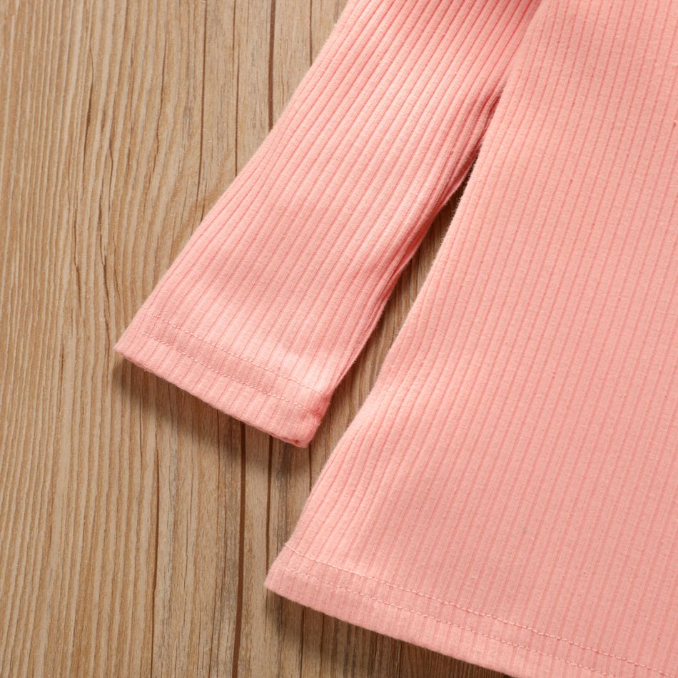 Kleinkinder Mädchen Flatterärmel Basics Langärmelig T-Shirts rosa big image 7