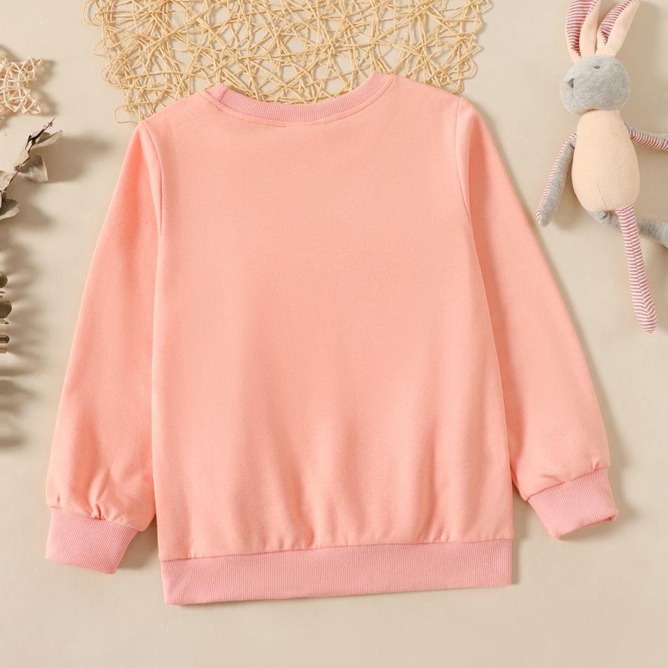 Natal Criança Menina Hipertátil/3D Estampado animal Pullover Sweatshirt Rosa big image 5