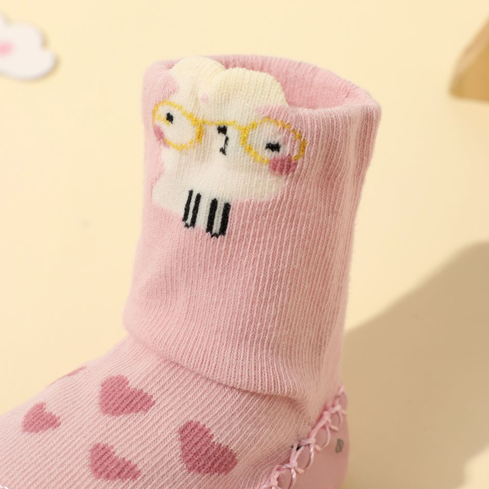 Bodensocken mit Cartoon-Tierdruck für Babys / Kleinkinder (Socken-Sohle-Druckmuster ist zufällig) rosa big image 11