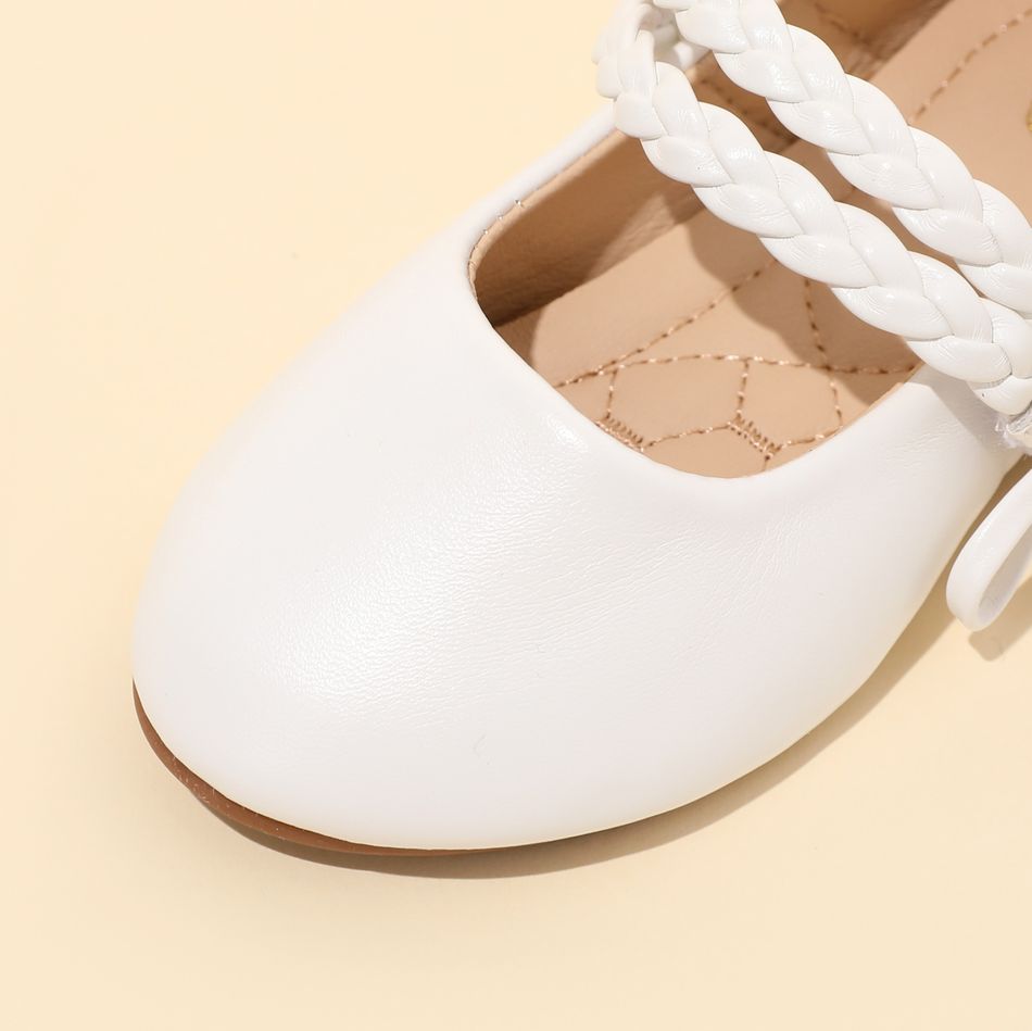 Toddler / Kid Minimalist White Braided Velcro Shoes White big image 5