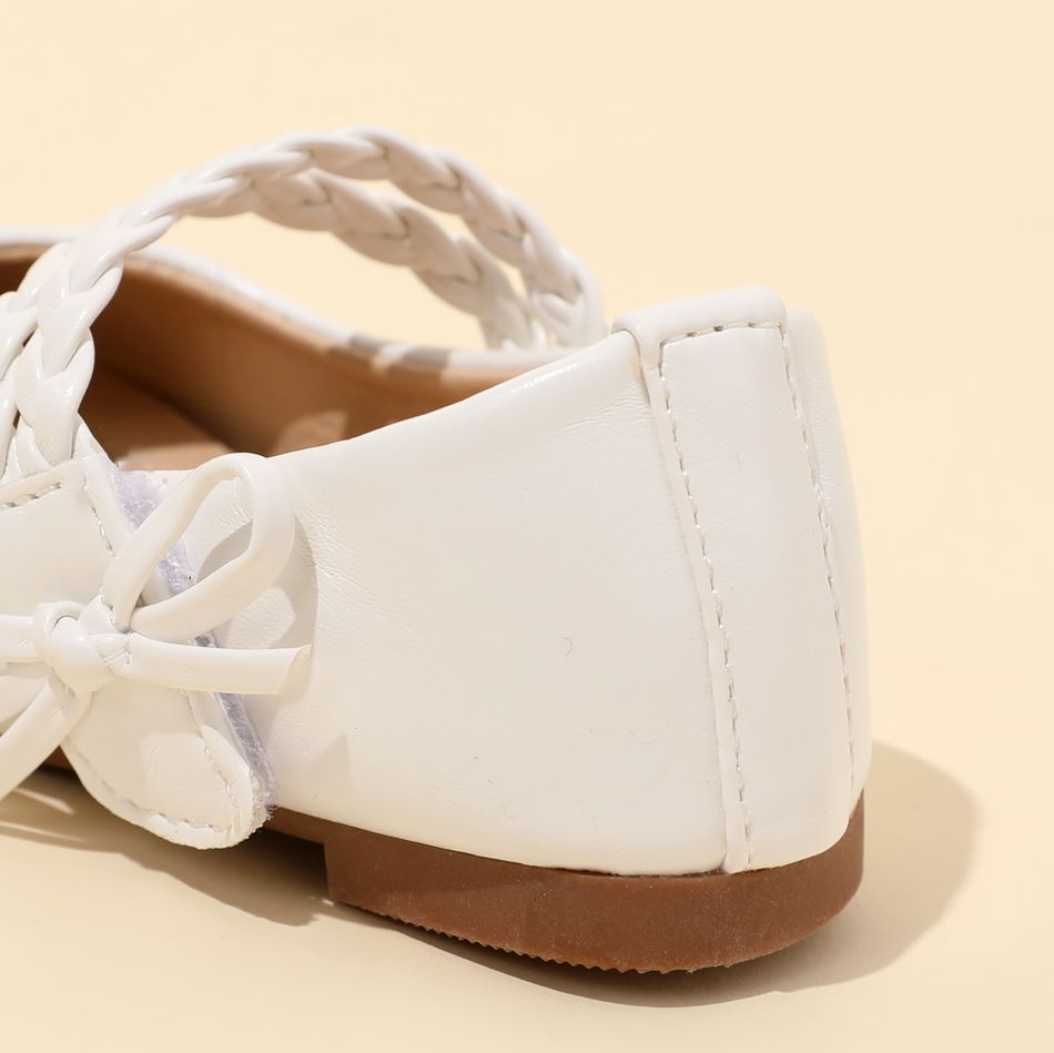 Toddler / Kid Minimalist White Braided Velcro Shoes White big image 4