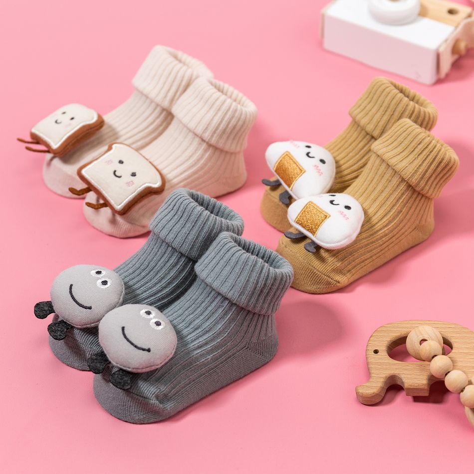 Baby / Toddler Three-dimensional Cartoon Socks Non-slip Floor Socks Dispensing Beige big image 13