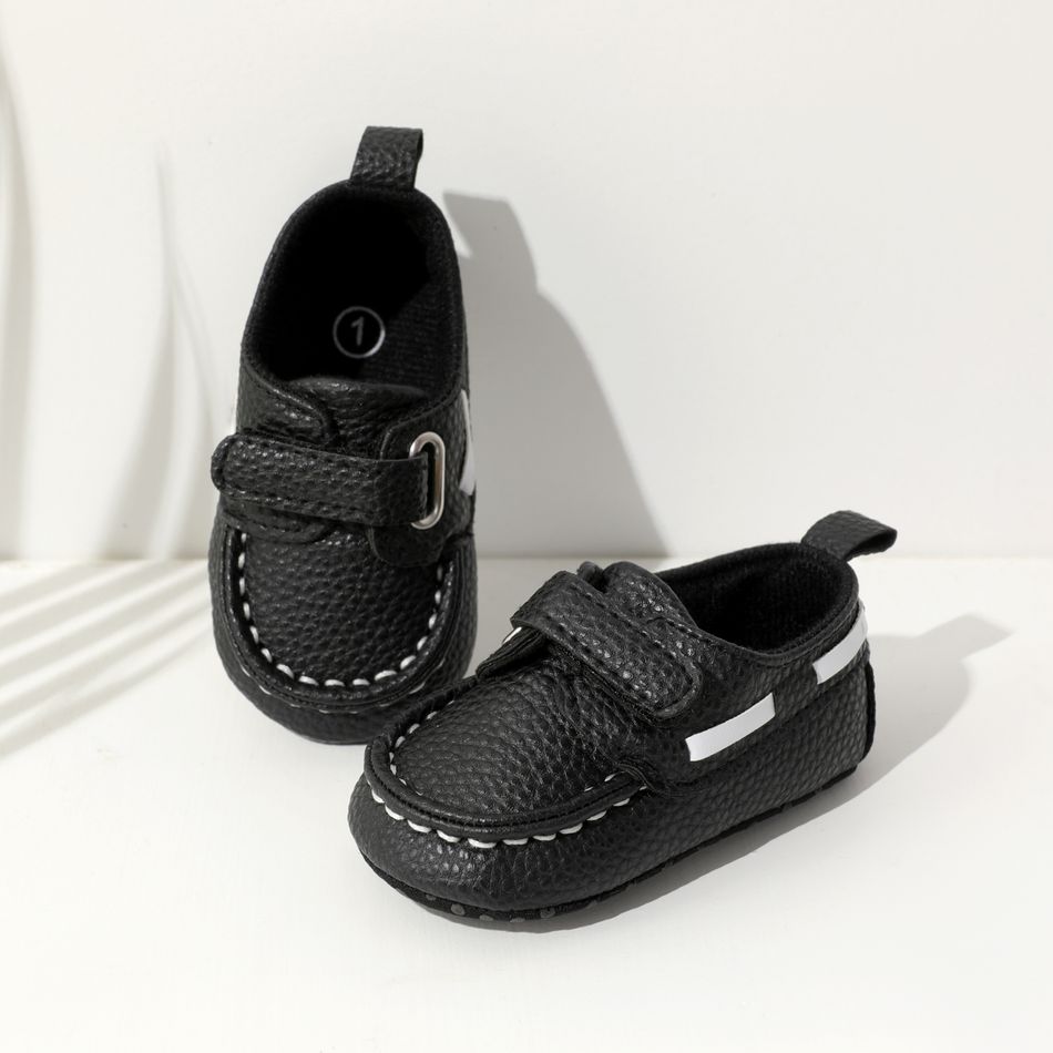 Baby / Toddler Two Tone Slip-on Prewalker Shoes Black big image 2