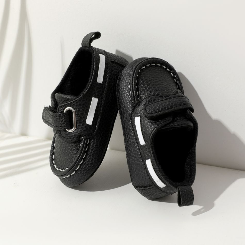 Baby / Toddler Two Tone Slip-on Prewalker Shoes Black big image 1