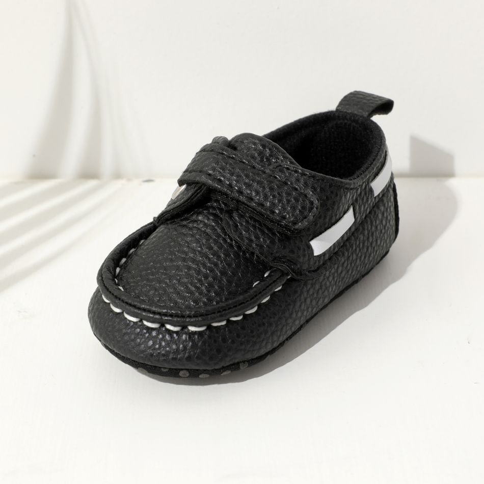 Baby / Toddler Two Tone Slip-on Prewalker Shoes Black big image 3