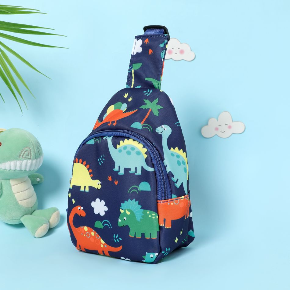 kids Unicorn Dinosaur Pattern Chest Bag Sling Bag Baby / Toddler Allover Dinosaur Print Bucket Hat Blue big image 2