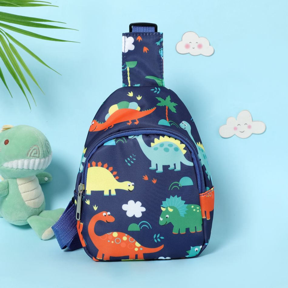 kids Unicorn Dinosaur Pattern Chest Bag Sling Bag Baby / Toddler Allover Dinosaur Print Bucket Hat Blue big image 3