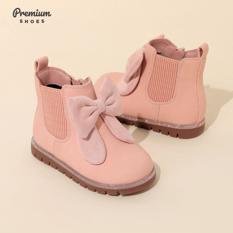 Toddler / Kid Pink Bow Decor Chelsea Boots Pink