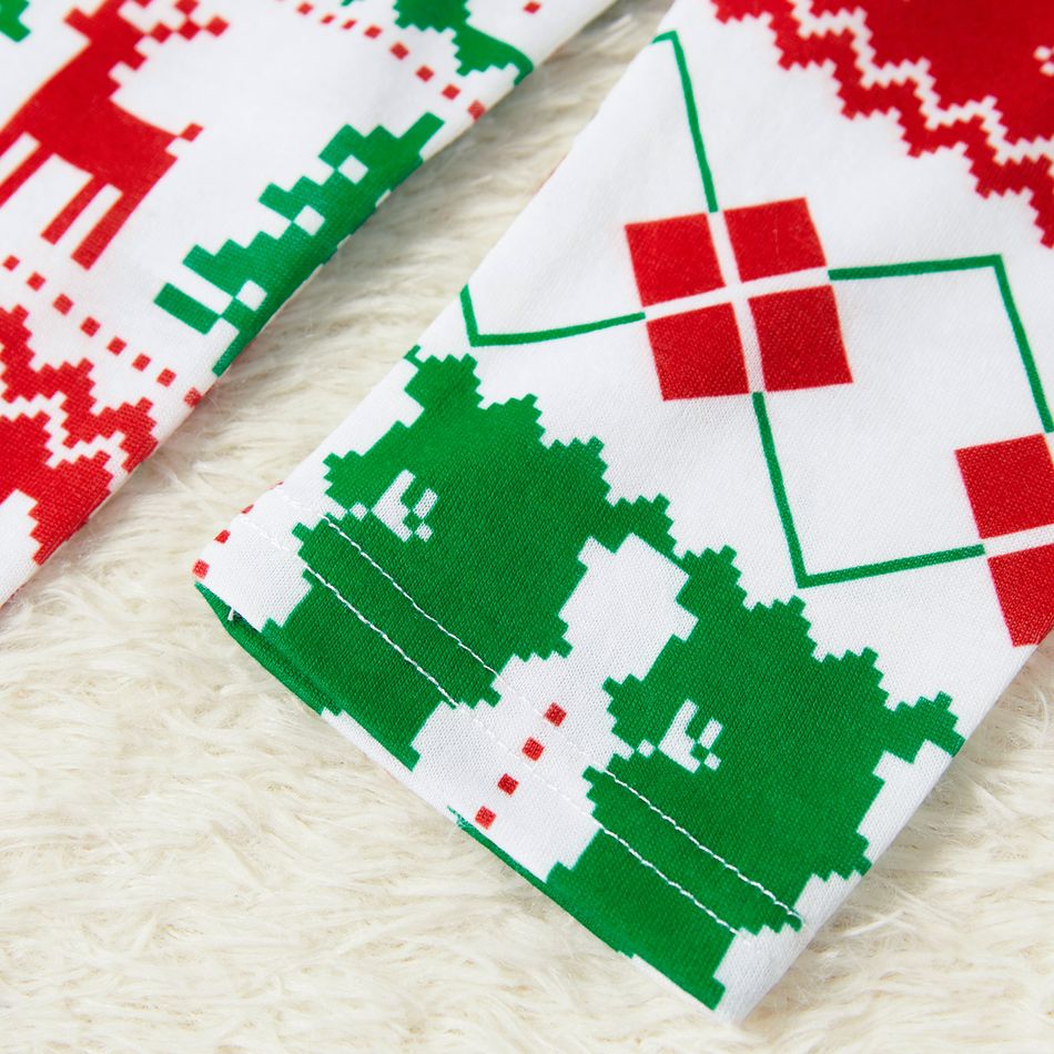 Christmas Multi-color All Over Print Family Matching Long-sleeve Pajamas Sets (Flame Resistant) Multi-color big image 6