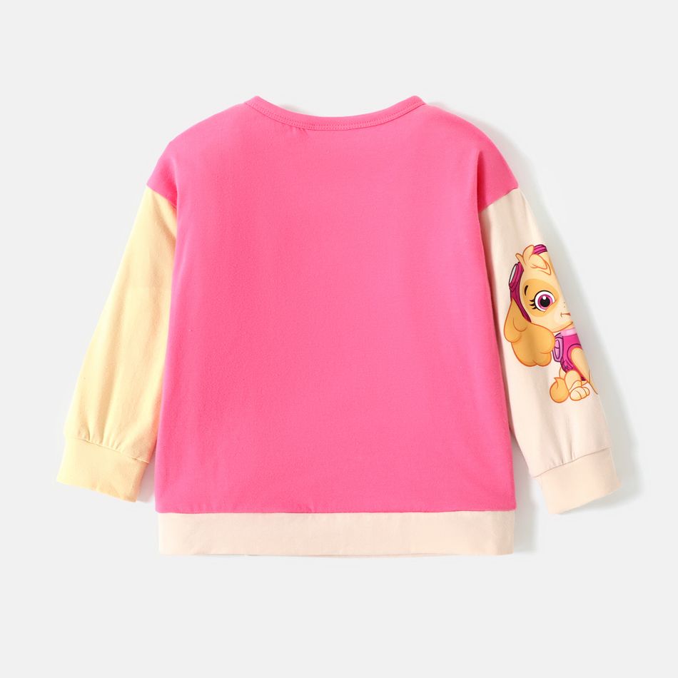 PAW Patrol Toddler Boy/Girl  Cotton Colorblock Pullover Sweatshirt Dark Pink big image 2