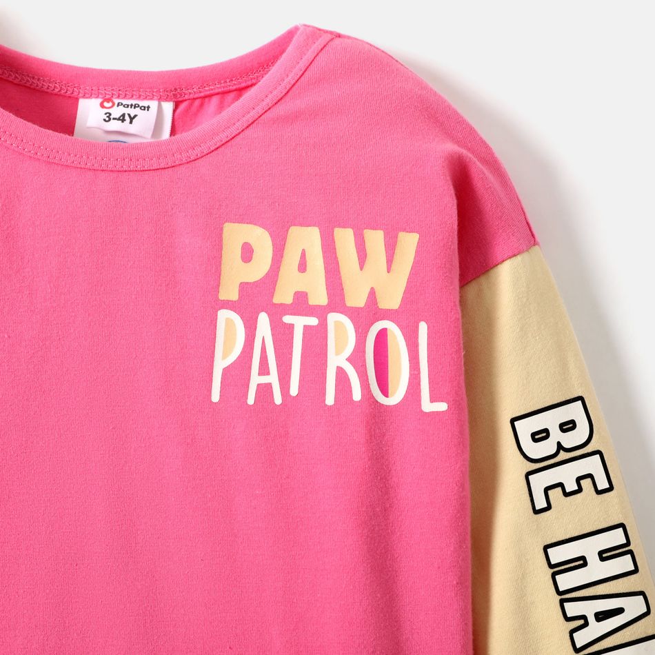 PAW Patrol Toddler Boy/Girl  Cotton Colorblock Pullover Sweatshirt Dark Pink big image 4