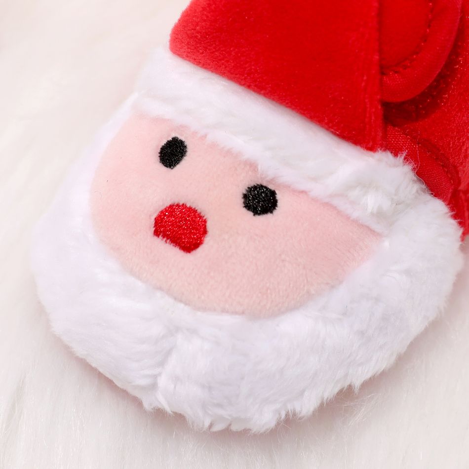 عيد الميلاد طفل / طفل صغير الفيلكرو سانتا كلوز أحذية prewalker أحمر big image 4