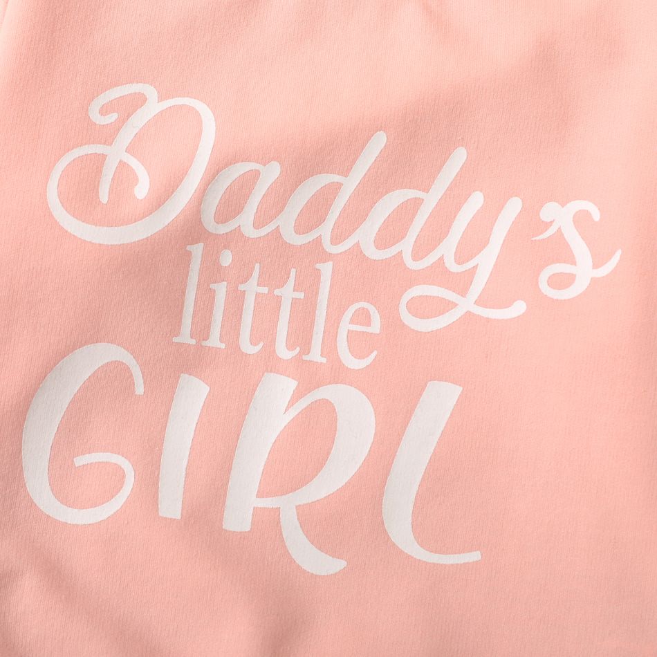 Toddler Girl Letter Print Casual Pullover Sweatshirt Light Pink