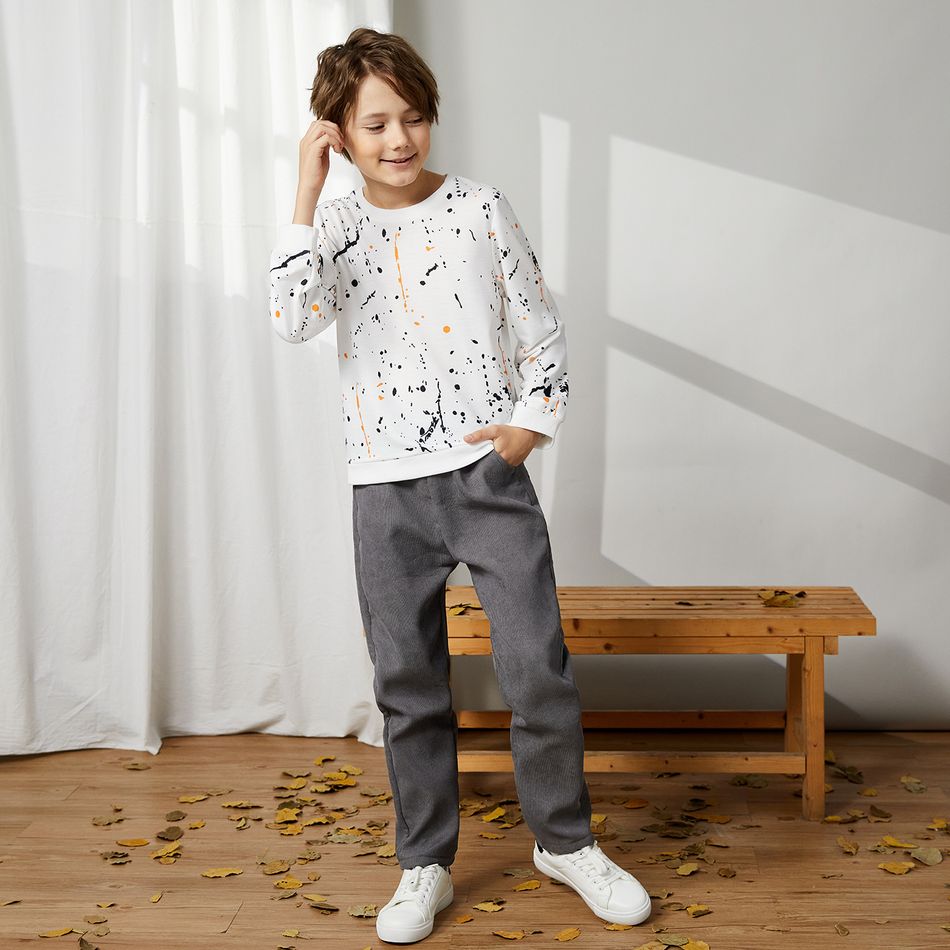 Criança Homem Pullover Sweatshirt Branco big image 6