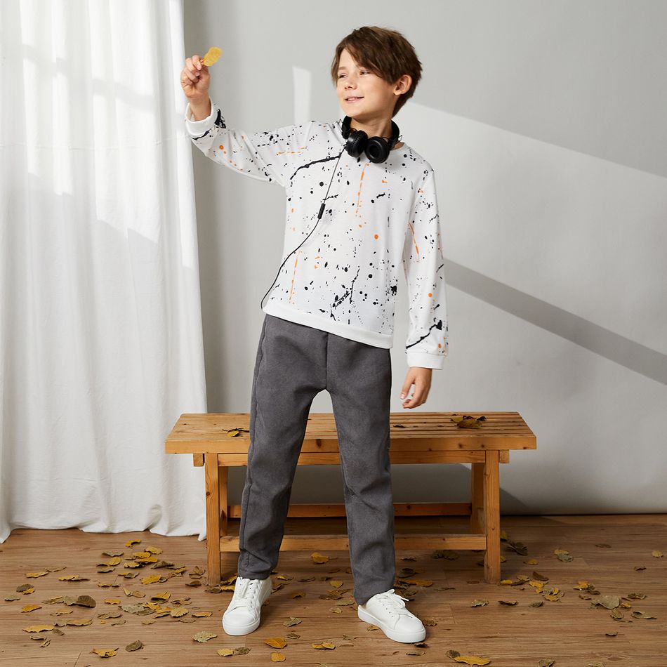 Criança Homem Pullover Sweatshirt Branco big image 10