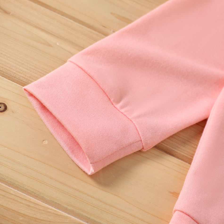 Criança Menina Estampado animal Pullover Sweatshirt Rosa big image 5