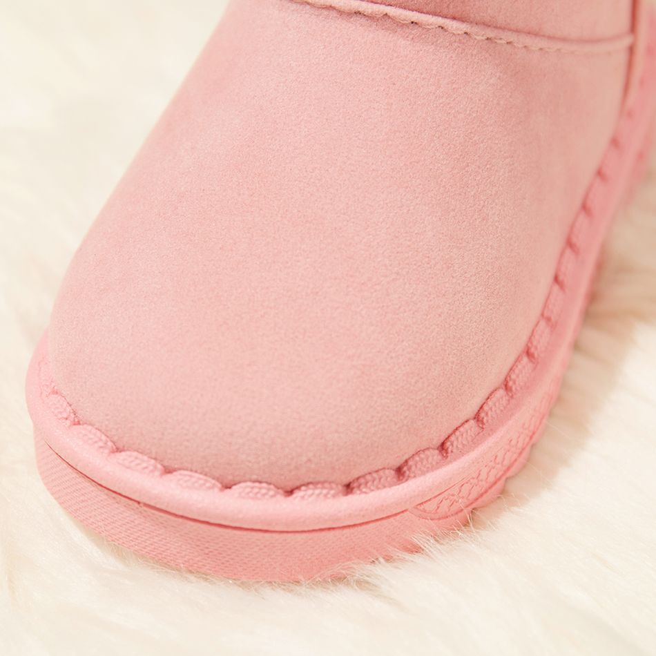 Toddler / Kid Pure Color Fuzzy Fleece Snow Boots Pink