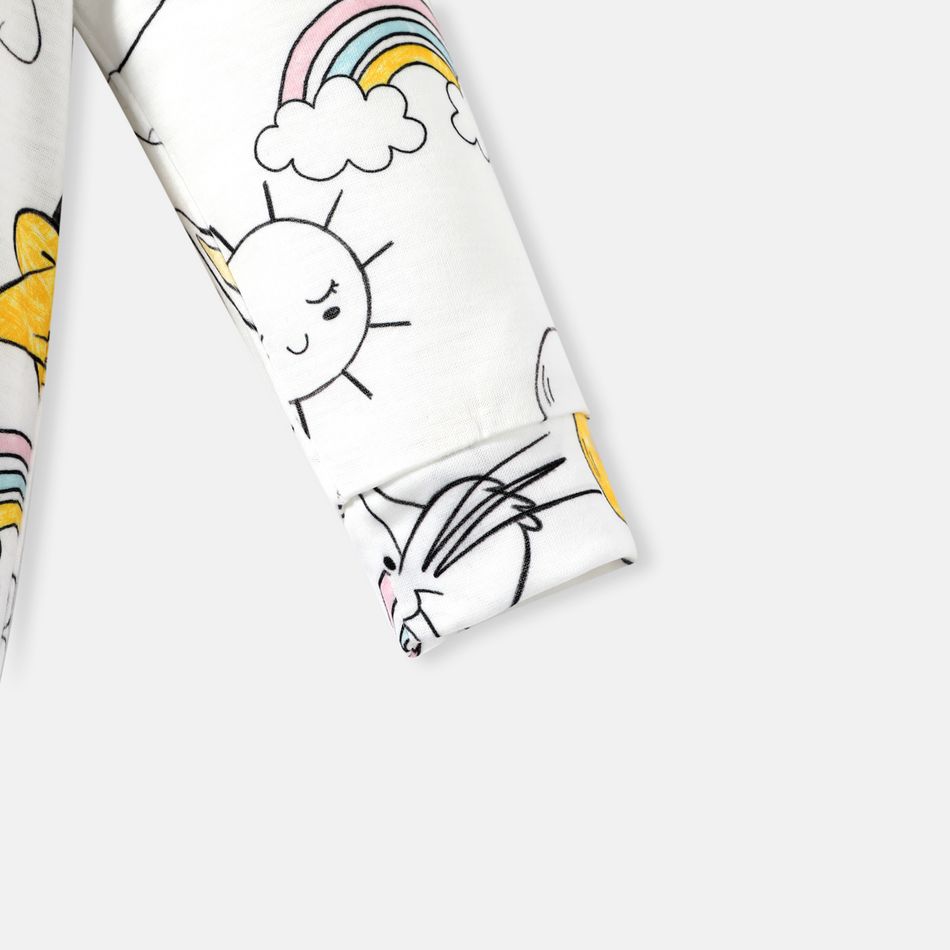 Looney Tunes Baby Girl Stripe Allover Bunny Jumpsuit White big image 5