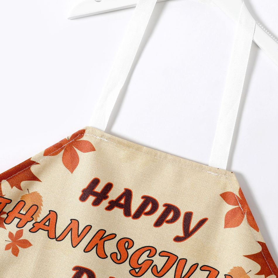 Thanksgiving Turkey Print Apron for Mom and Me Champagne big image 5