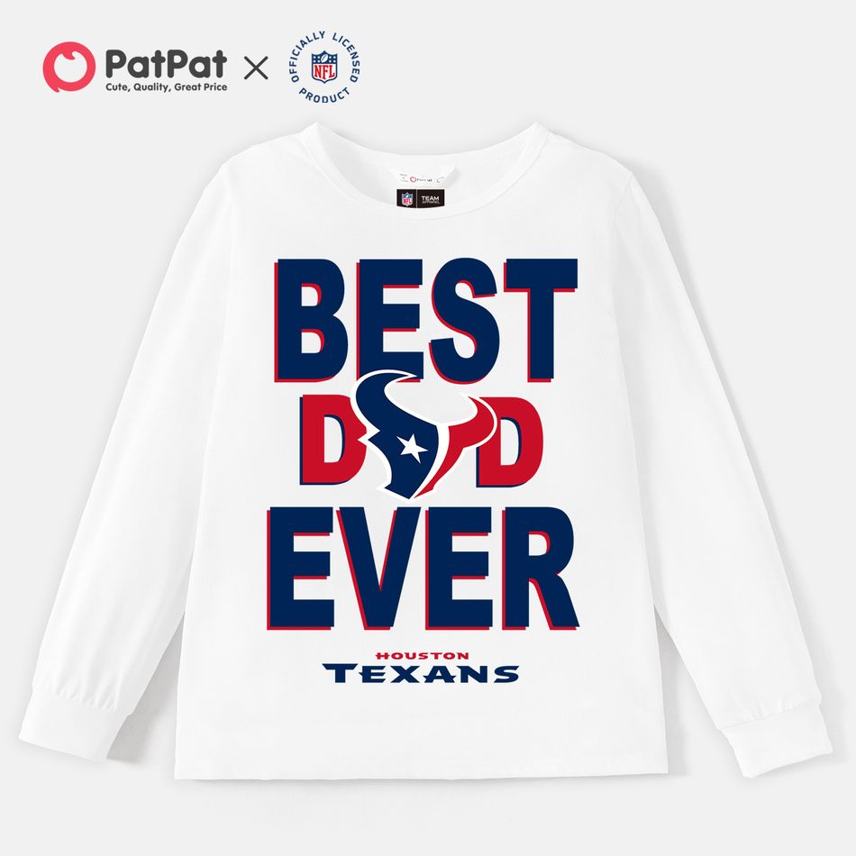 nfl الأسرة مطابقة هيوستن texans طويلة الأكمام المحملات أبيض big image 2