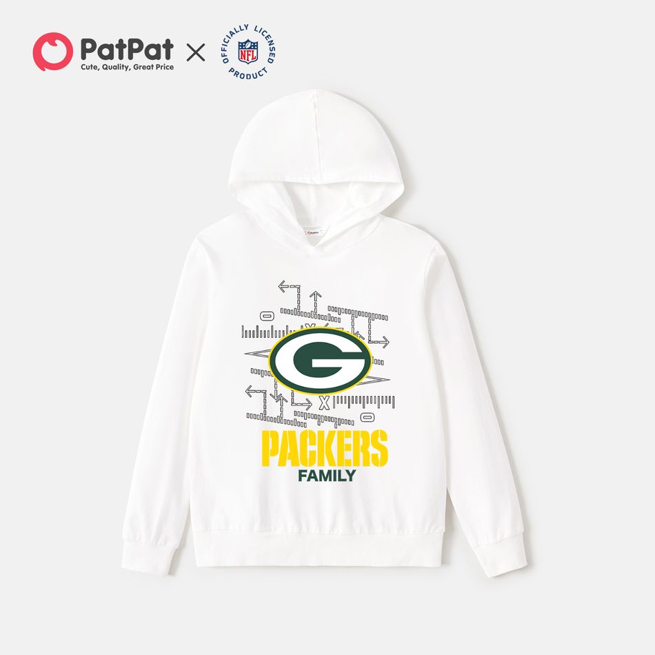 NFL Family Matching PACKERS Logo 100% Cotton Sweatshirts White big image 3
