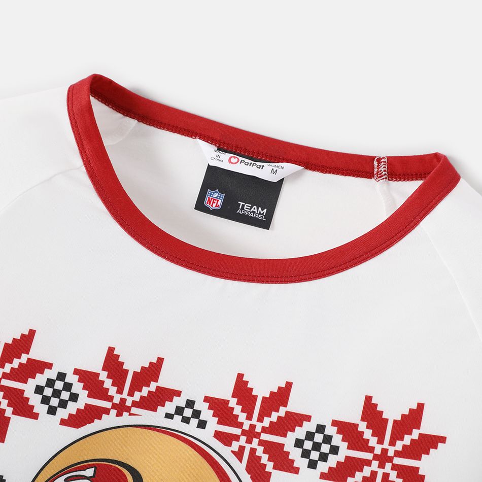 NFL Family Matching Graphic Pajamas Top and Allover Pants (San Francisco 49ers) REDWHITE big image 7