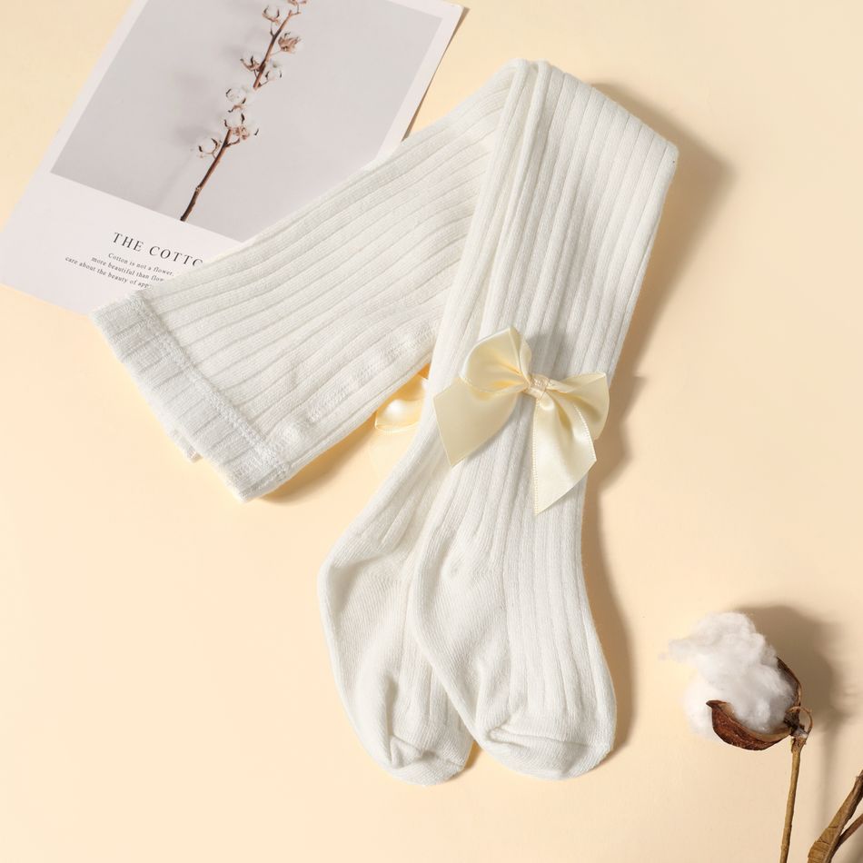 calze a fiocco in tinta unita neonato/bambino/bambino (vari colori) Bianco big image 11