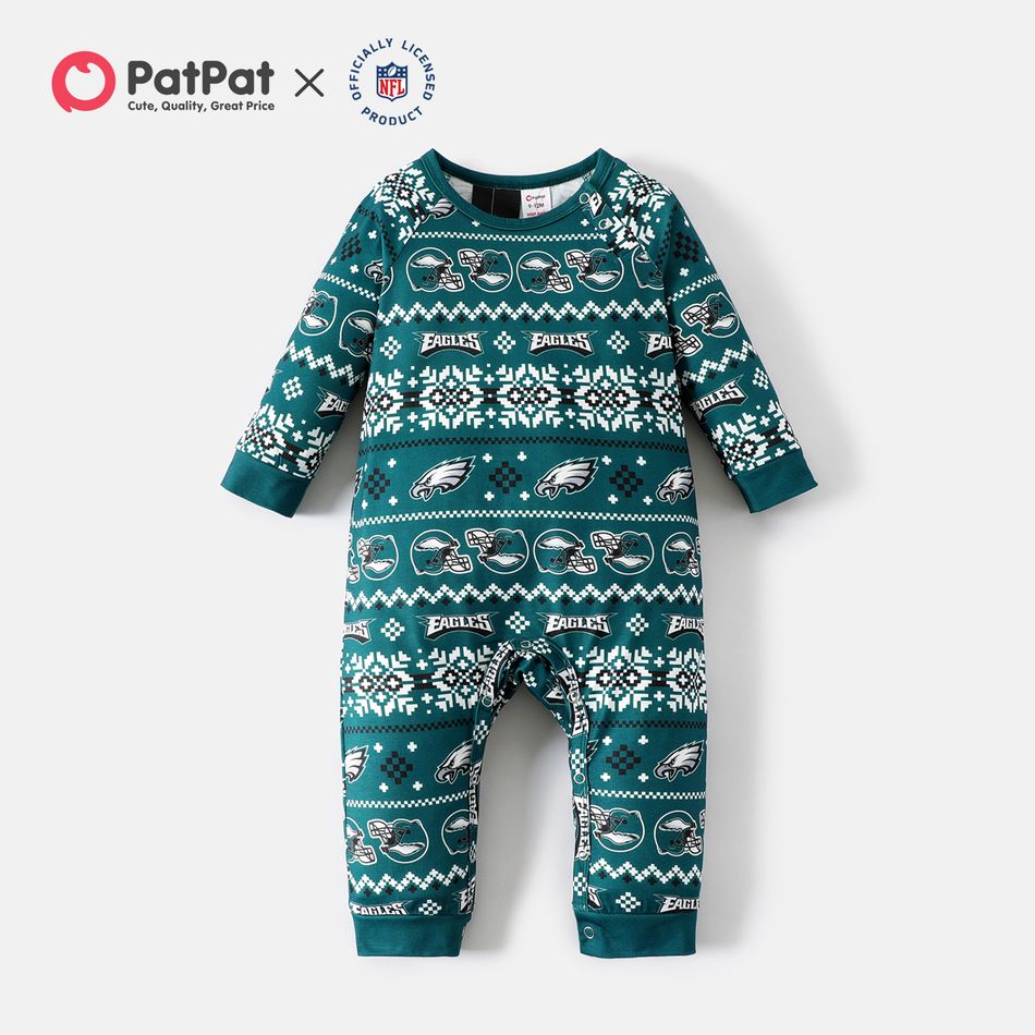 NFL Family Matching EAGLES Pajamas Top and Allover Pants Colorful big image 5