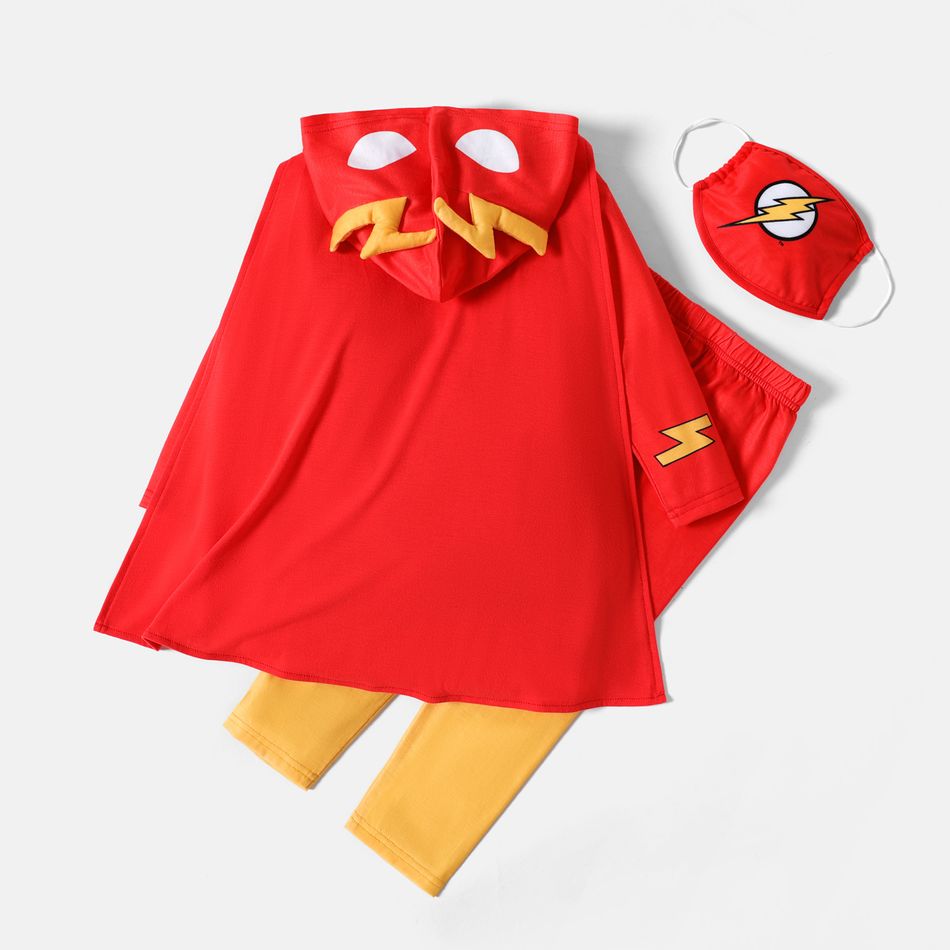 Justice League Toddler Boy/Girl Super Heroes Cosplay Costume With Hooded Cloak and Face Mask Red big image 17