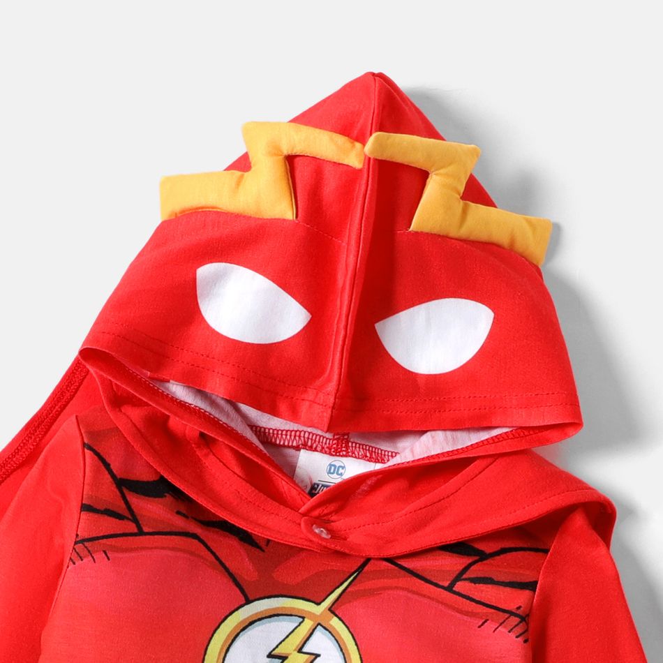 Justice League Toddler Boy/Girl Super Heroes Cosplay Costume With Hooded Cloak and Face Mask Red big image 18