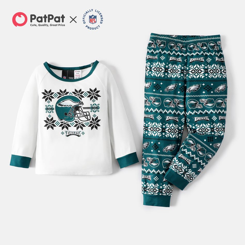 NFL Family Matching EAGLES Pajamas Top and Allover Pants Colorful big image 4