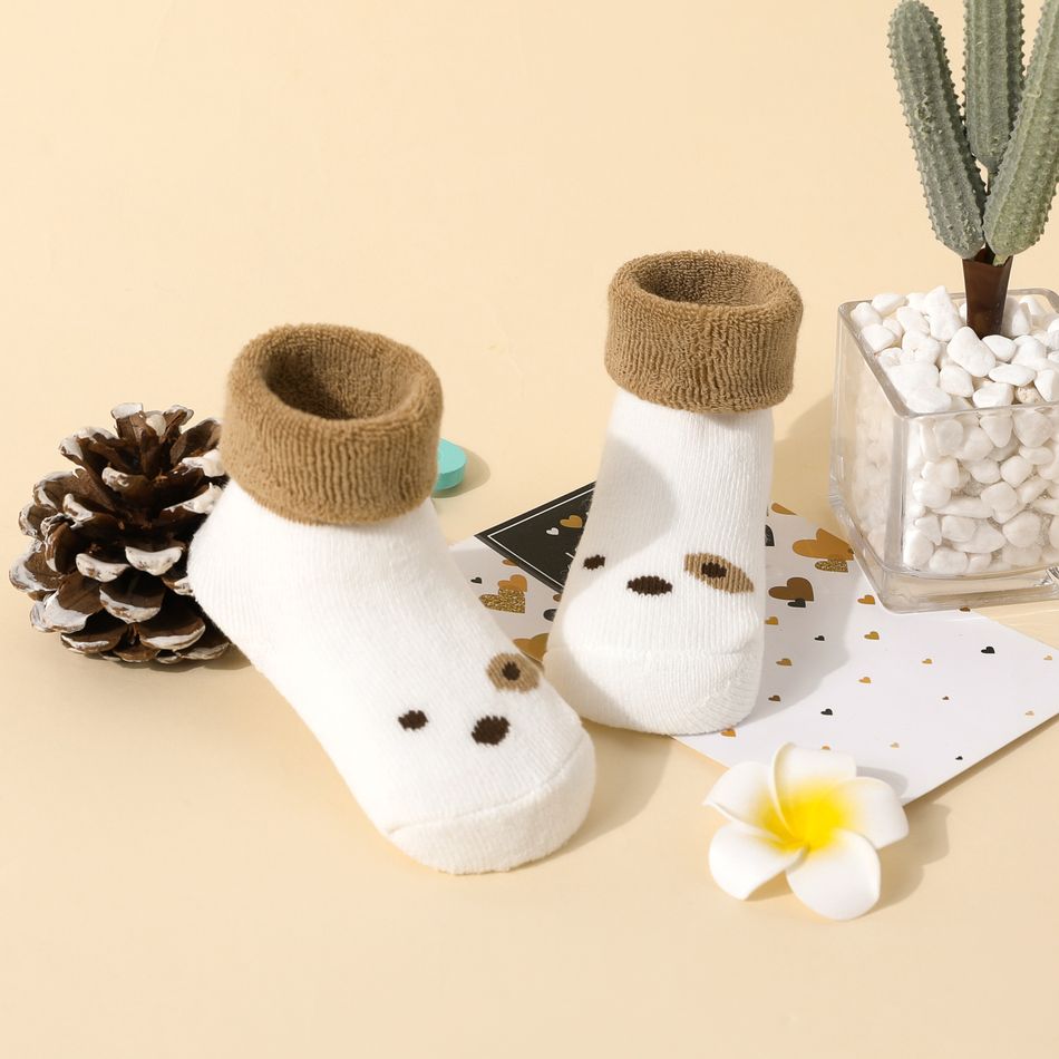 Baby / Toddler Cartoon Winter Thick Terry Socks White big image 2