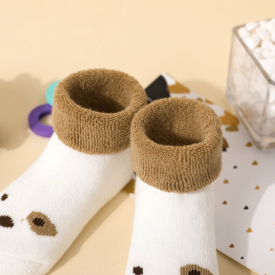 Baby / Toddler Cartoon Winter Thick Terry Socks White big image 4