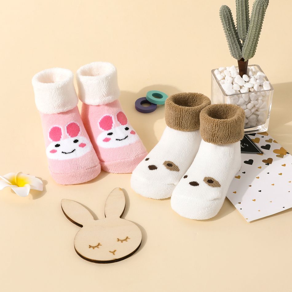 Baby / Toddler Cartoon Winter Thick Terry Socks White