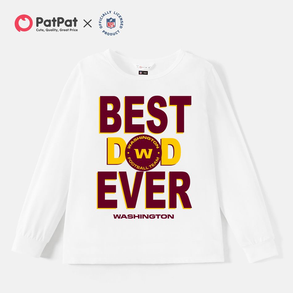 NFL Family Matching WASHIONGTON FOOTBALL TEAM Long-sleeve Tees White big image 2