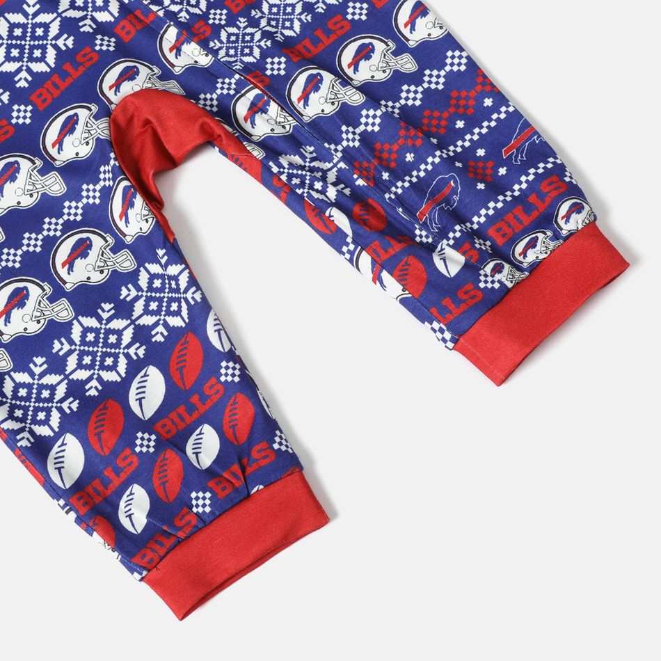 NFL Family Matching BILLS Blue Zip-up Hooded Pajamas Onesies Navy big image 9