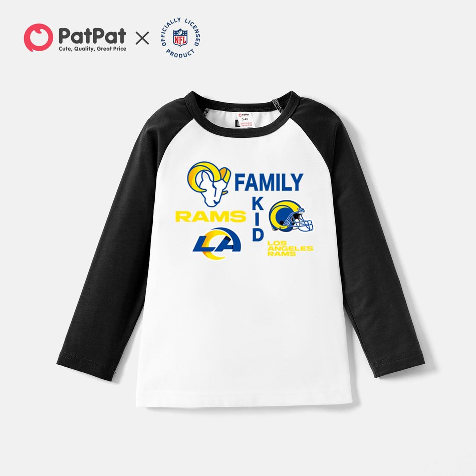 NFL Family Matching LA RAMS Colorblock Long-sleeve Tees ORIGINALWHITE big image 4