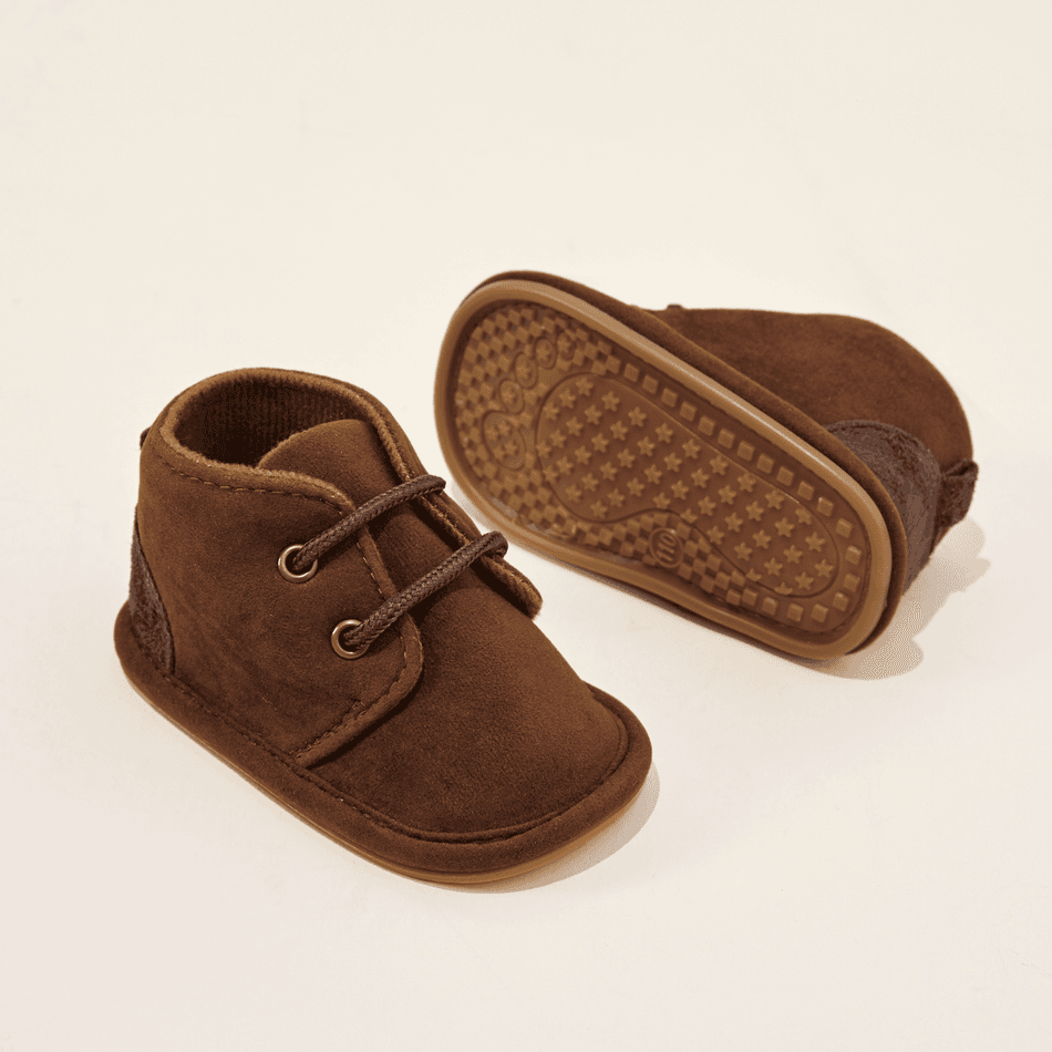 Baby / Toddler Brown Lace-up Front Prewalker Shoes Brown