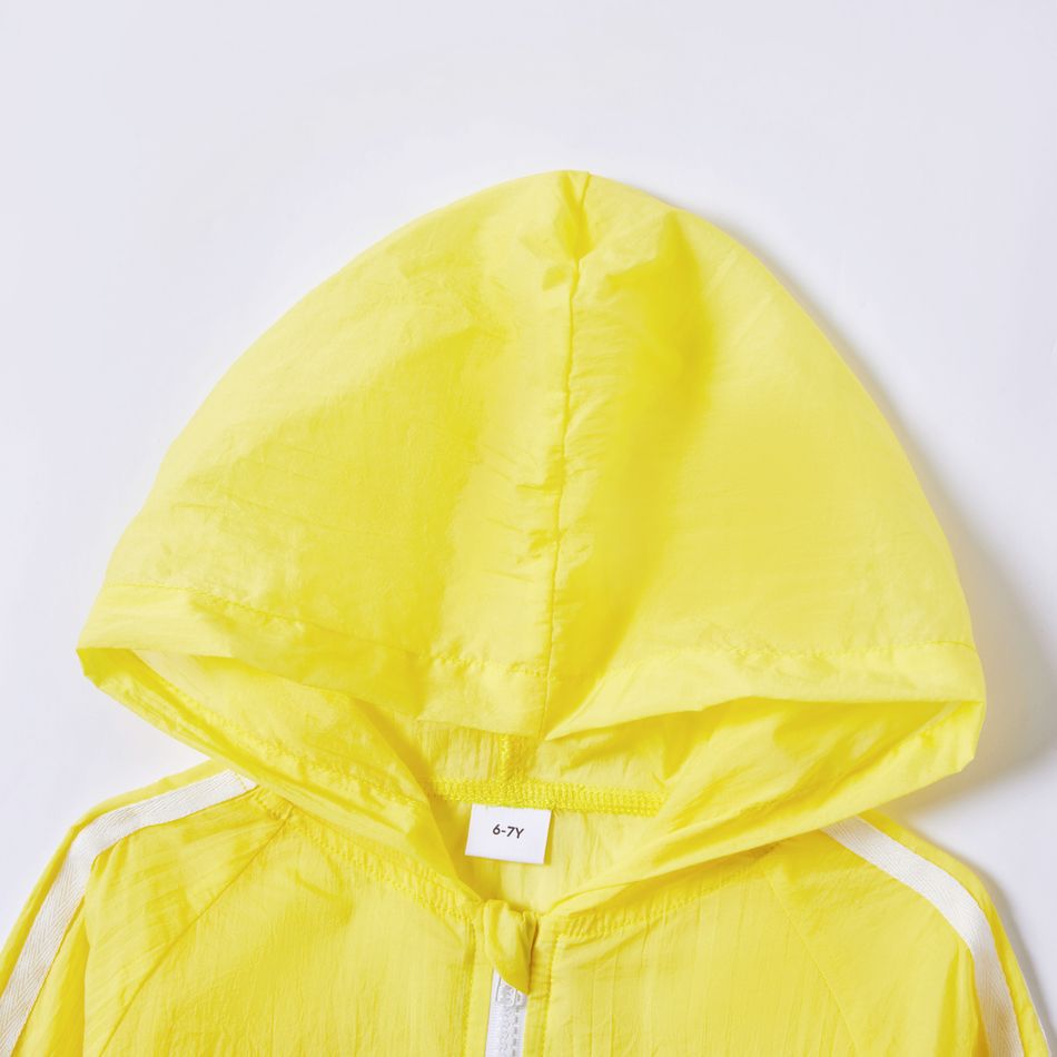 Criança Unissexo Costuras de tecido Cor sólida Blusões e casacos Amarelo big image 4