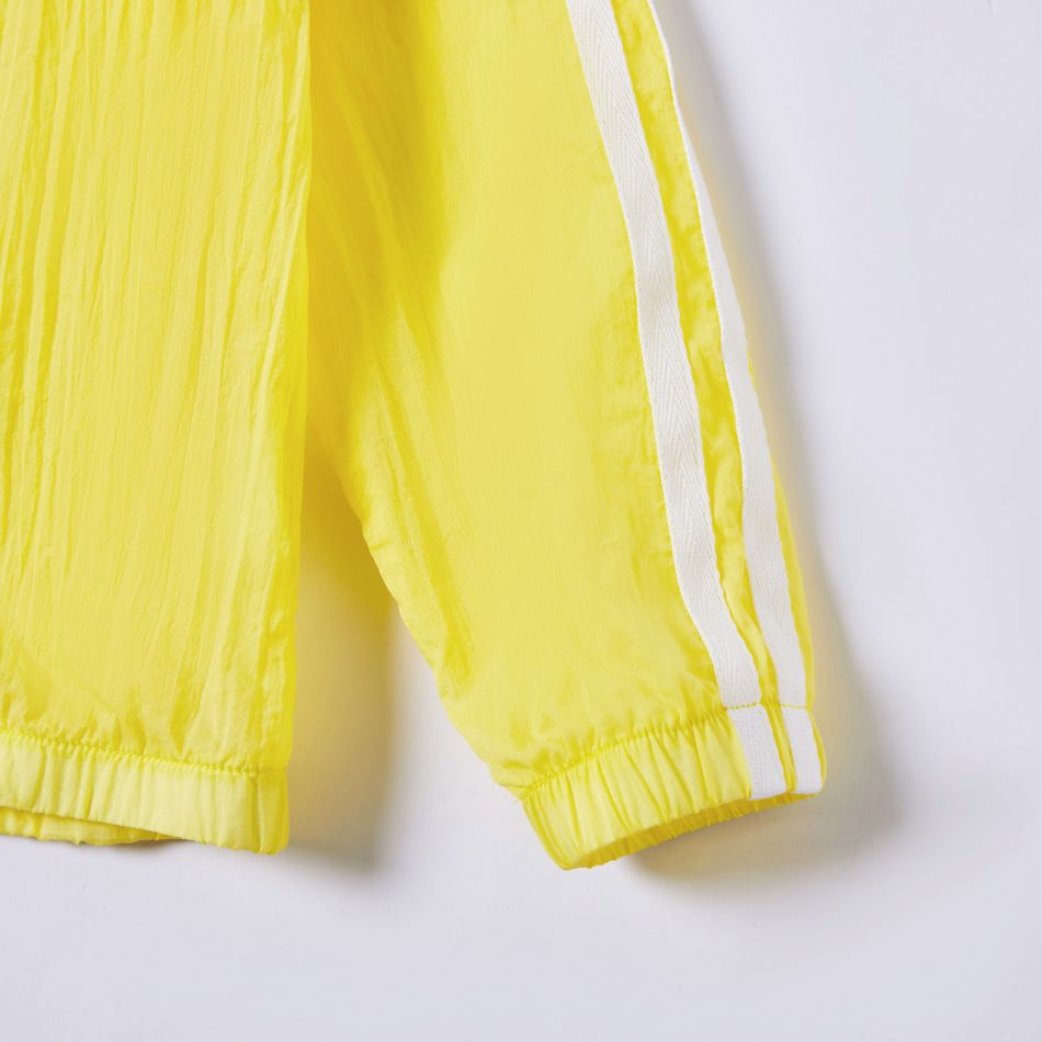 Criança Unissexo Costuras de tecido Cor sólida Blusões e casacos Amarelo big image 5
