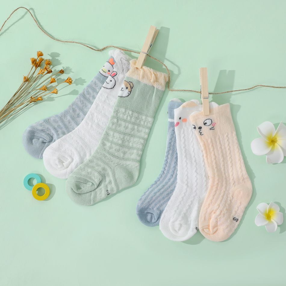 Baby / Toddler Mesh Panel Cartoon Socks Stockings Champagne big image 10